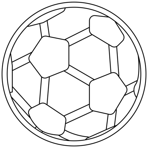 Soccer Ball Emoji Coloring Page